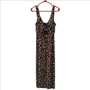 En Focus Studio Print Animal Maxi Summer Embellished Dress Size 8